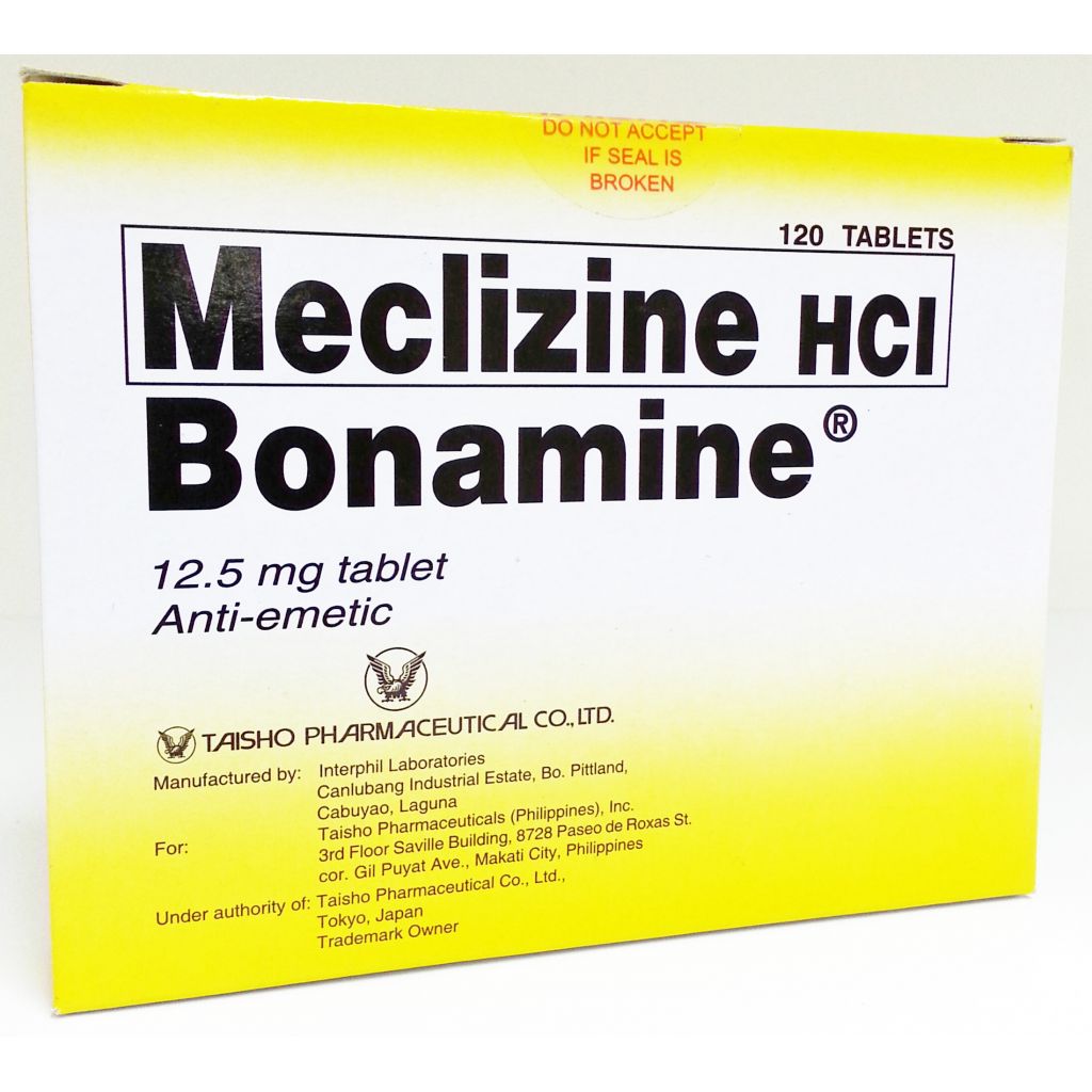 meclizine 12.5 mg otc